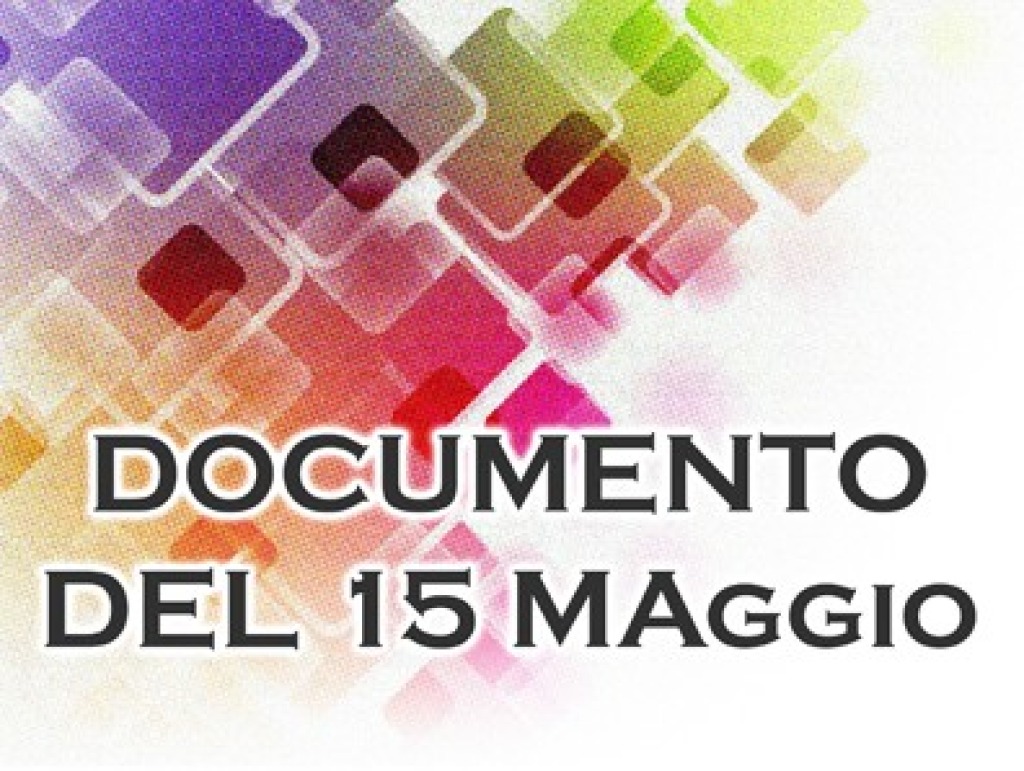 DOCUMENTO DEL 15 MAGGIO